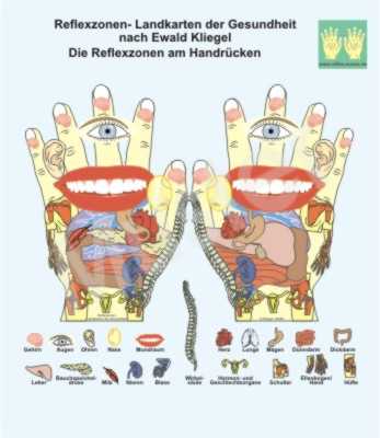 Reflexzonen an den H&auml;nden (Handr&uuml;cken)